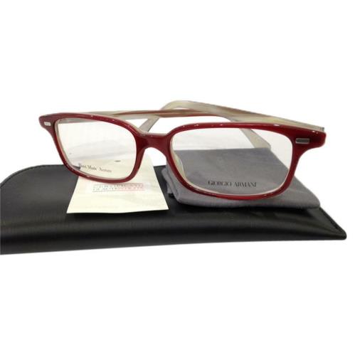 Giorgio Armani GA 787 Red Izr Plastic Eyeglasses Frame 52-16-145 Italy Light WT