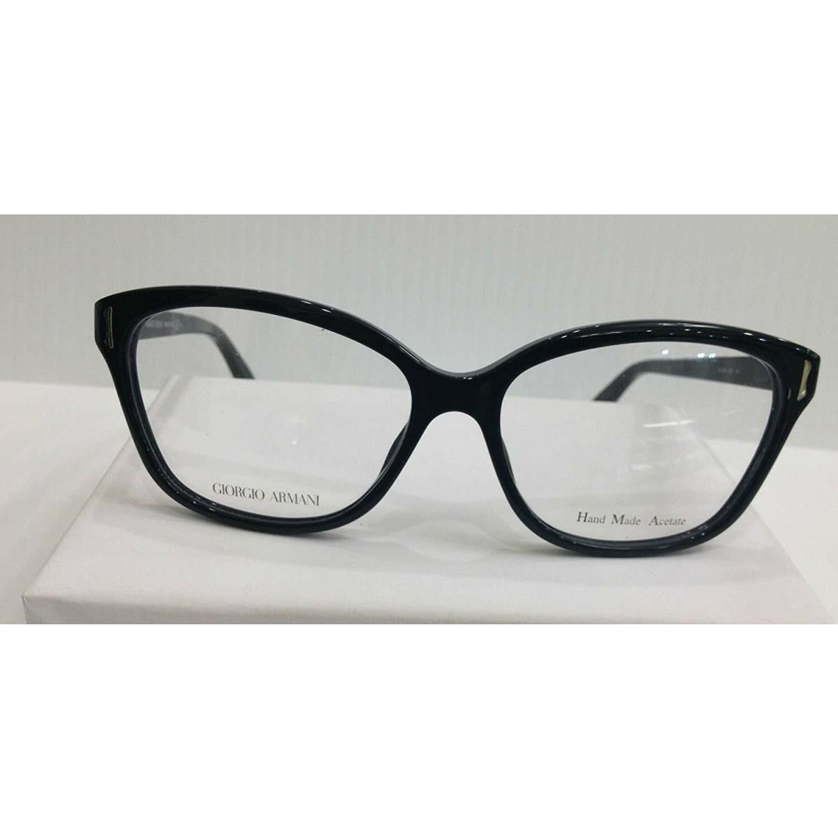 Giorgio Armani GA818 807 Black Plastic Eyeglasses Frame 54-15-140 Cat Eye 818 RX