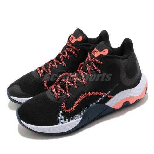 Nike Renew Elevate Black Bright Mango White Mens Basketball Shoes CK2669-006 - Black