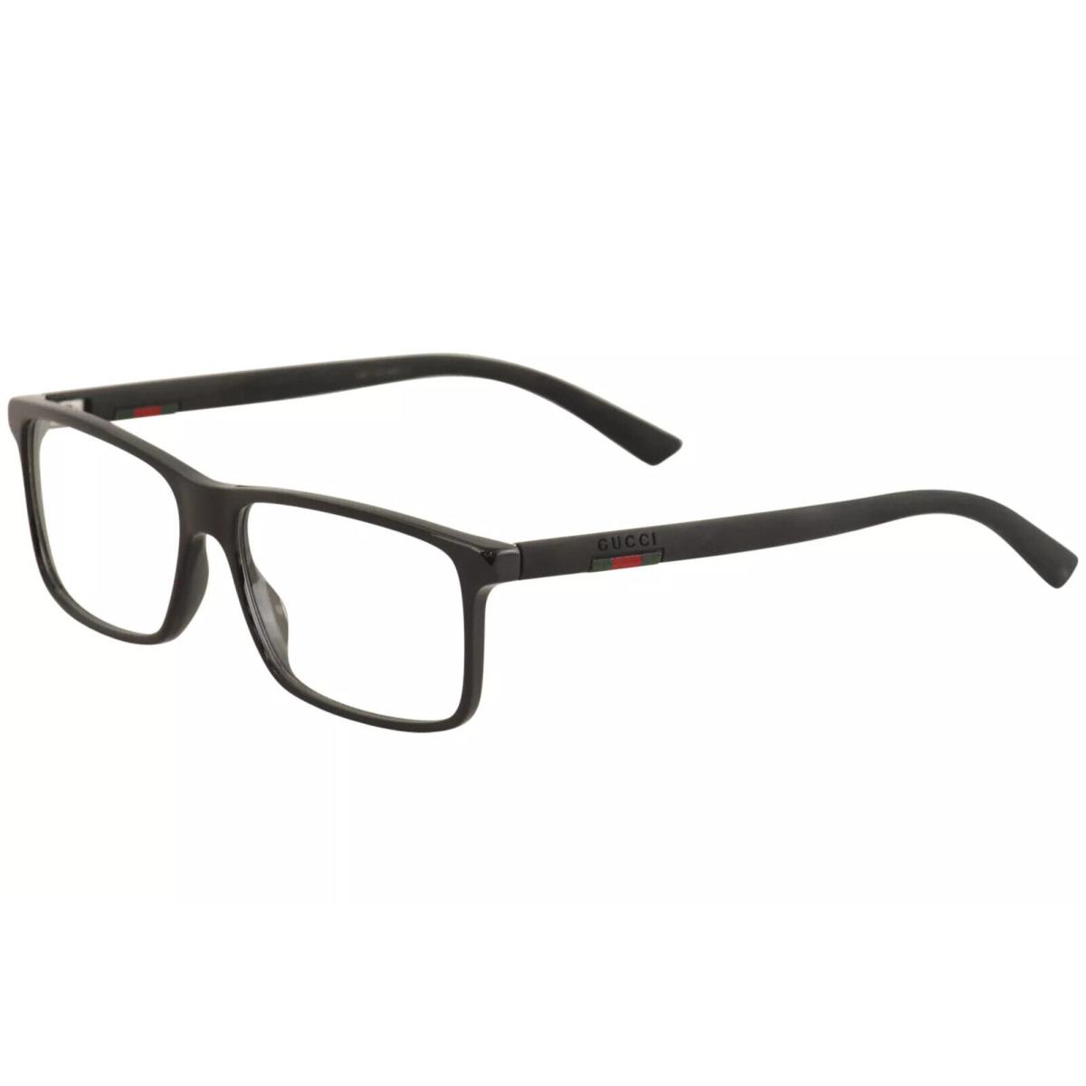 Gucci GG0424O 005 Aviator Black Multicolor Black Demo Lens 58mm Men`s Eyeglasses