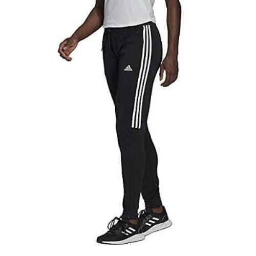 Adidas Women`s Aeroready Sereno Slim Tapered-cut 3-Stripes Pants Black/white