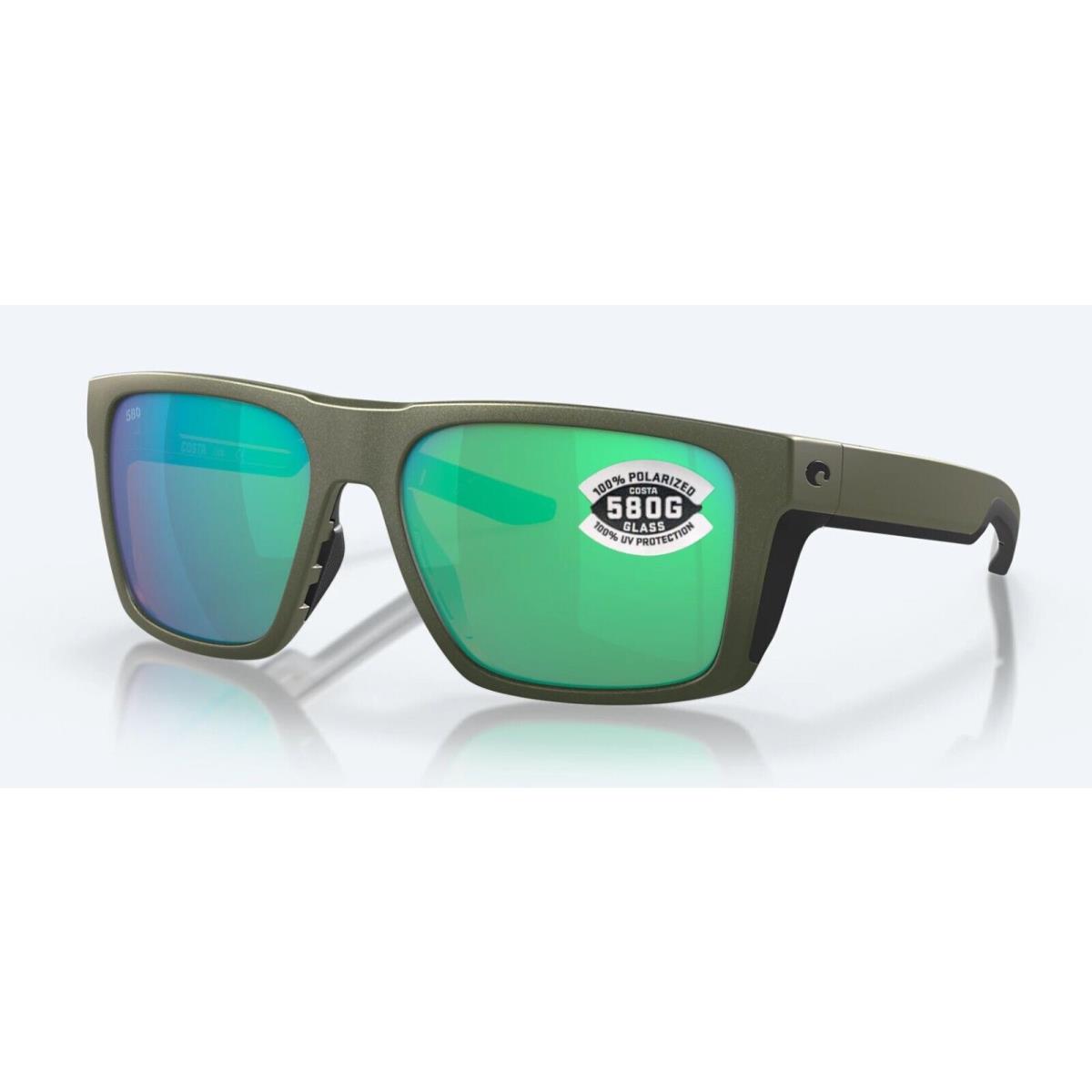 Costa Del Mar Lido Steel Gray Metallic / Green Mirror Polarized Glass 580G