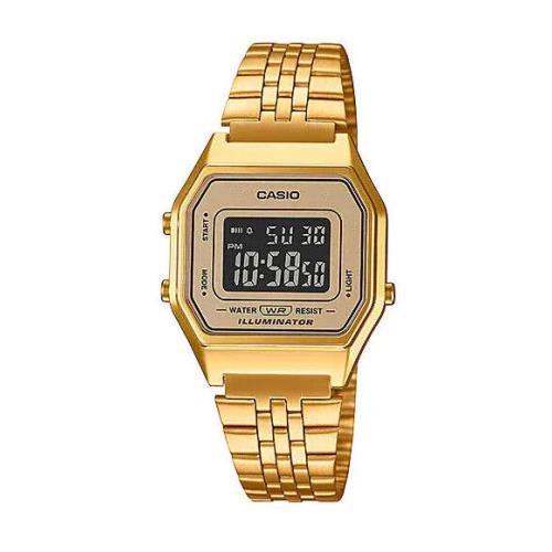 Casio LA680WGA-9B Ladies Gold Tone Digital Stainless Steel Watch