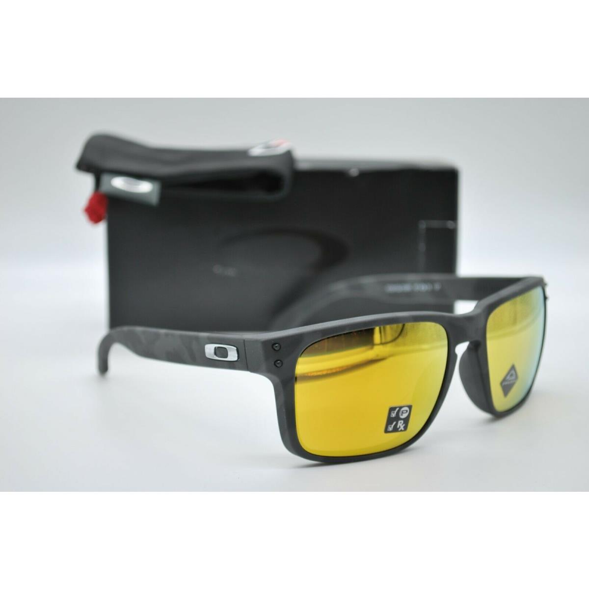 Oakley OO9102-O355 Holbrook Blk Prizm 24K Pol Sunglasses RX 57-18