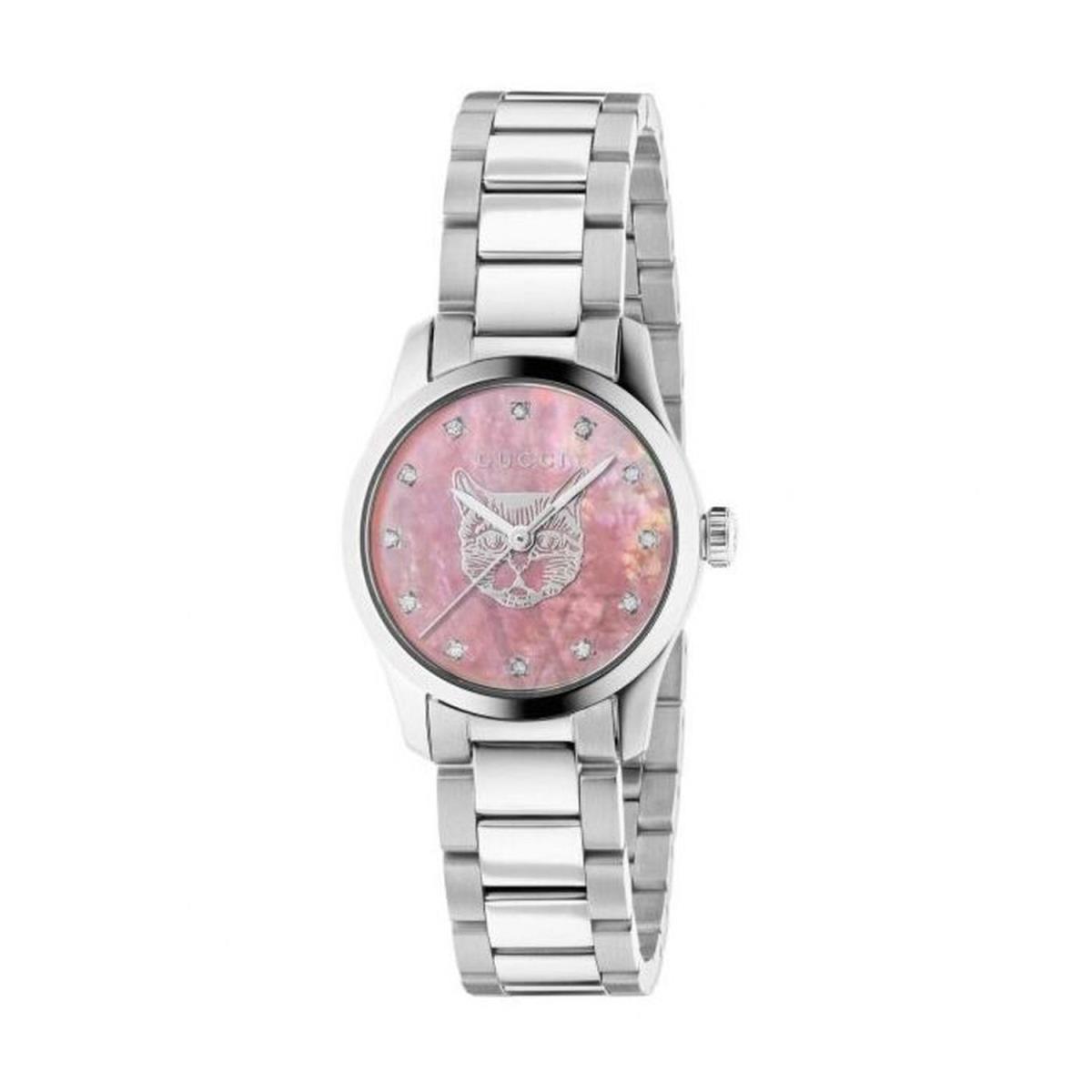 Gucci YA1265025 Women`s G-timeless Pink Mother of Pearl Dial Quartz Watch