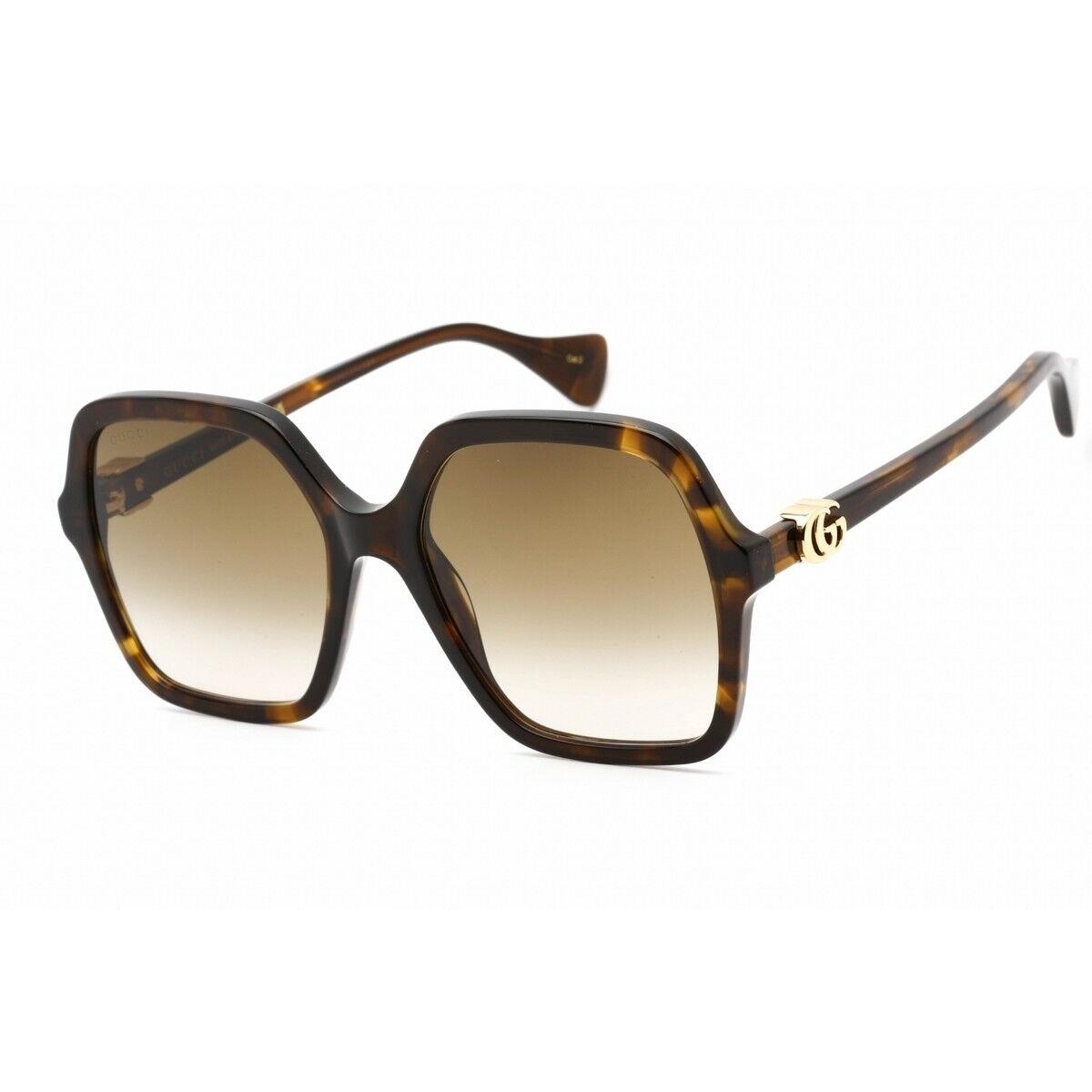 Gucci GG1072S-002-56 Sunglasses Size 56mm 145mm 19mm Brown Women