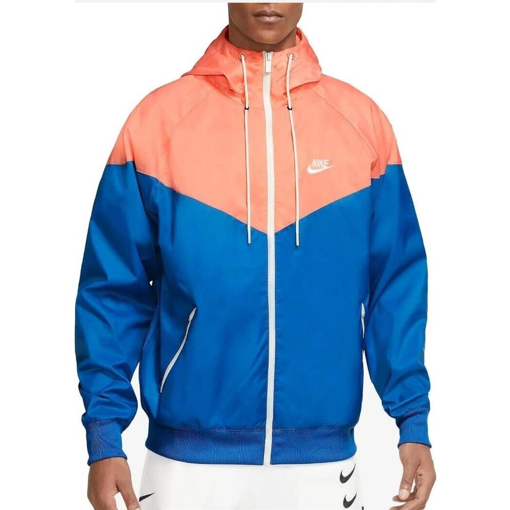 Nike Windrunner Jacket Hoodie Full Zip Blue/pink Men`s Sz 2XL DA0001-403