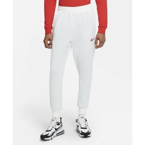 Sz L Nike Team Usa Tech Fleece White Jogger Sweatpants Men`s CW0302-100
