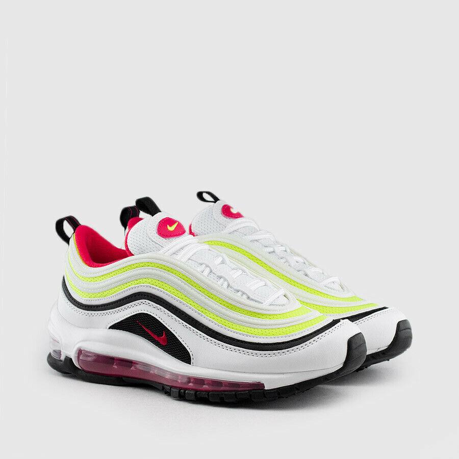Nike Air Max 97 GS Shoe Youth Sz 4.5Y Womens 6 CJ9978-100 White Pink Volt