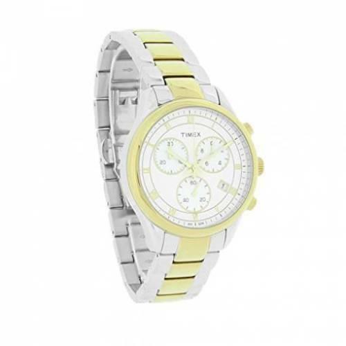 Timex T2P409 Women`s Dress Chronograph Two-tone Stainless Steel Date Watch