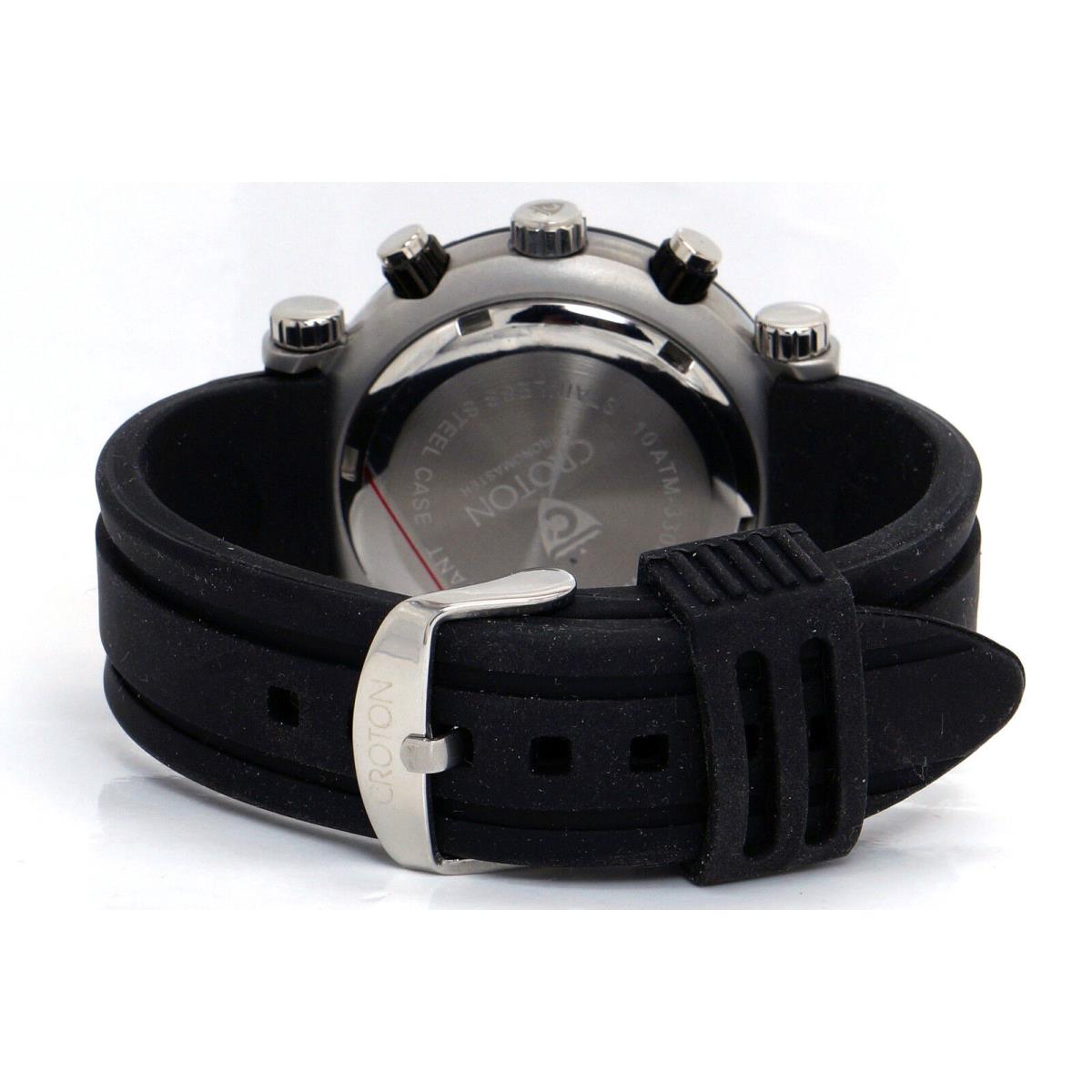 Croton Carbon Fiber Stainless newest Steel Watch