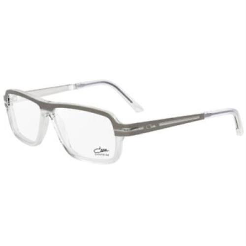 Cazal 6011 004 Eyewear Optical Frame Metallic Grey / Clear Rectangle Titanium