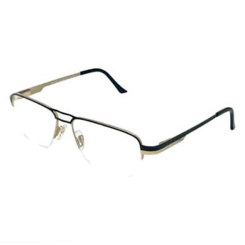 Cazal 7027 001 Men Eyewear Optical Frame Black Gold Rectangle Titanium