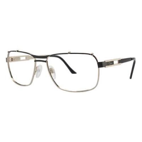 Cazal 7030 002 Eyewear Optical Frame Black / Gold Rectangle Titanium
