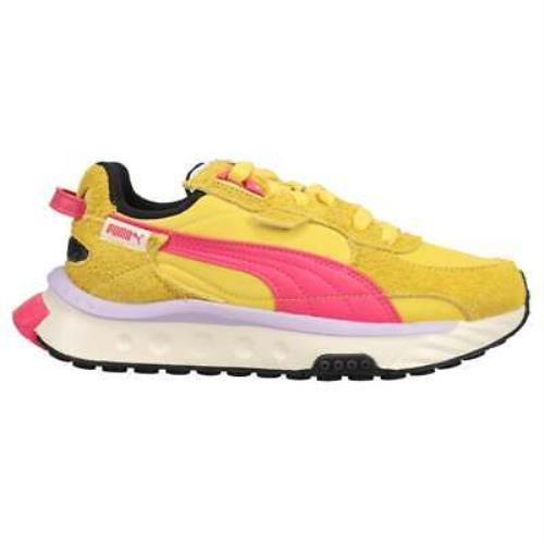 Puma 384591-05 Wild Rider Vintage Womens Sneakers Shoes Casual - Yellow