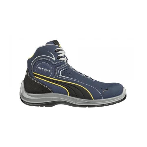 Puma Men`s Touring Mid Composite Toe Slip Resistant Work Safety Shoes Sneakers Blue
