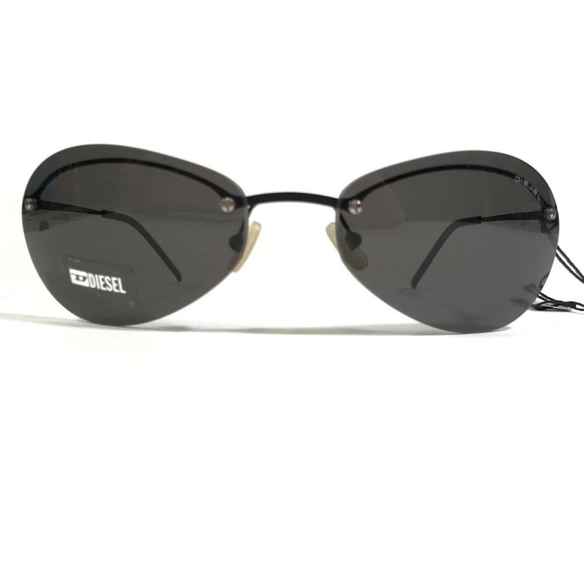 Diesel Sunglasses Wimbi 003 Black Round Frames with Gray Lenses 58-18-125