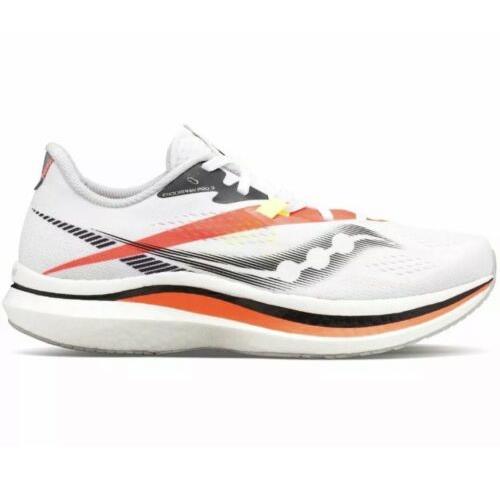 Saucony Men`s Endorphin Pro 2 Size 12.5 Running Shoe White/vizired