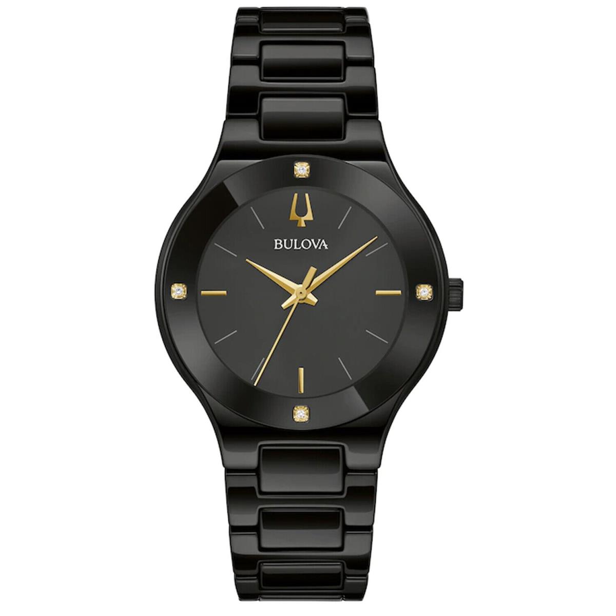 Bulova Women`s Millenia Black Dial Watch - 98R293