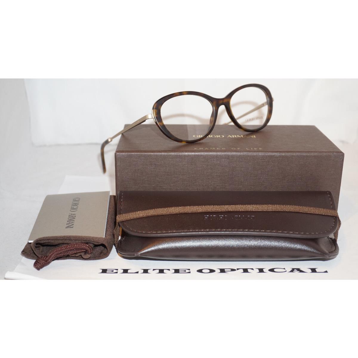 Giorgio Armani Eyeglasses Cateye Matte Havana AR7046 5089 52 140