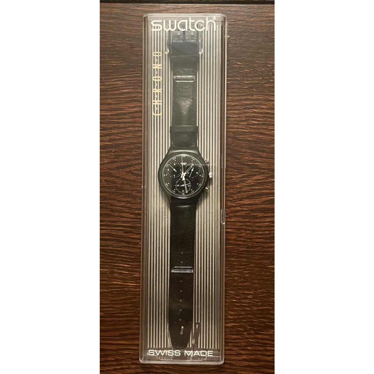 Swatch Chrono 1991 Watch Wall Street SCB106. with Paperwork and Battery