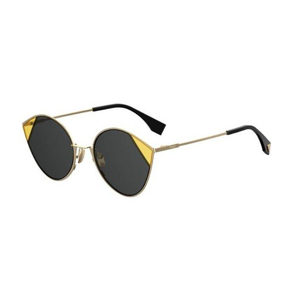 Fendi Grey Cut-eye Ff 0341/S 2f7 Ir Metal Cat-eye Women Sunglasses