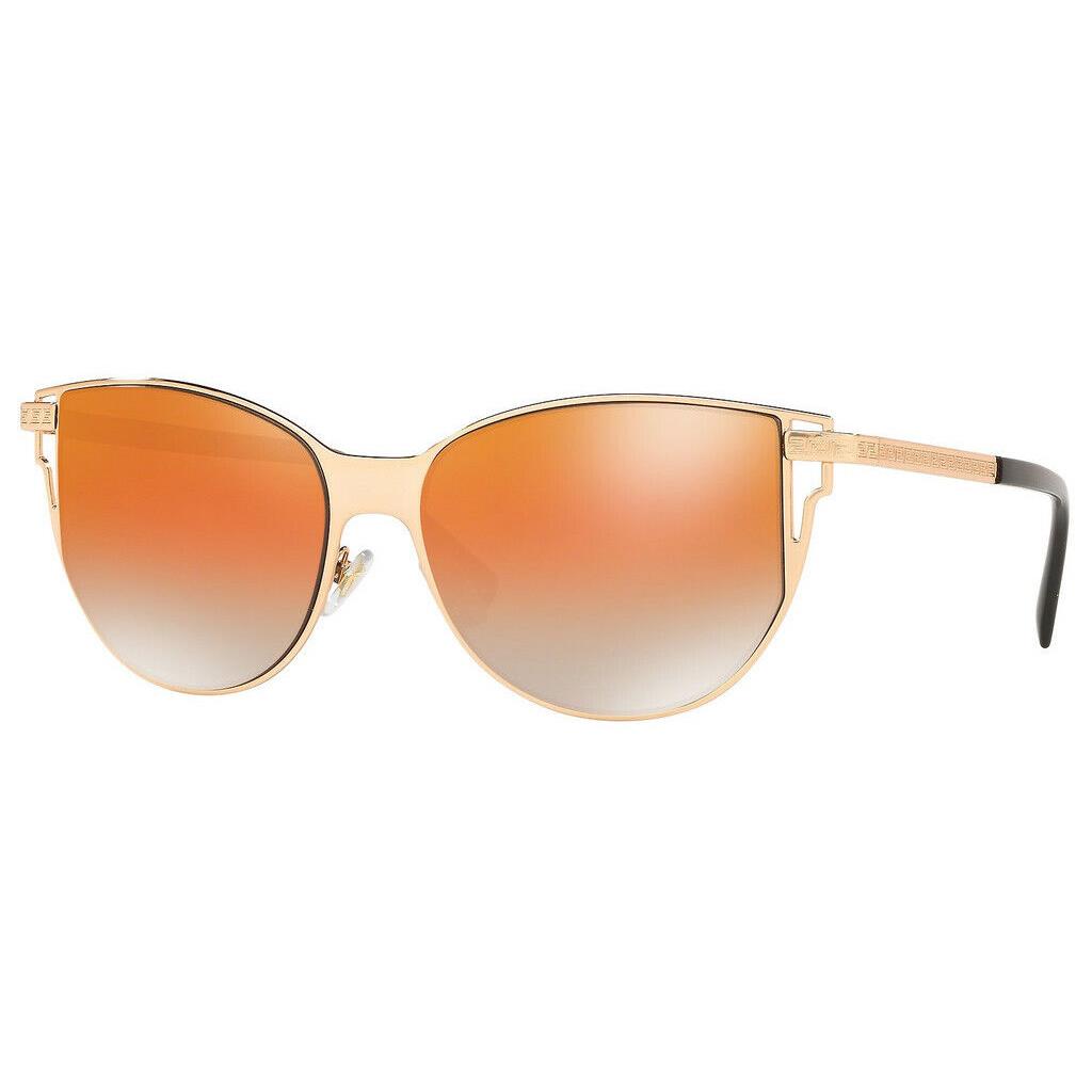Versace Sunglasses VE2211 141214 Rose Gold/grey Mirror Rose Gold Gradient Orange