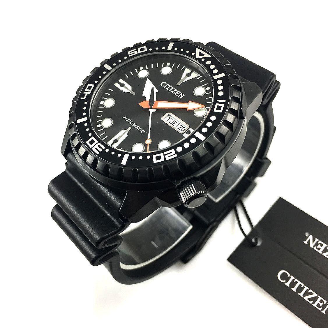 Men`s Citizen Automatic Black Diver`s Watch NH8385-11E