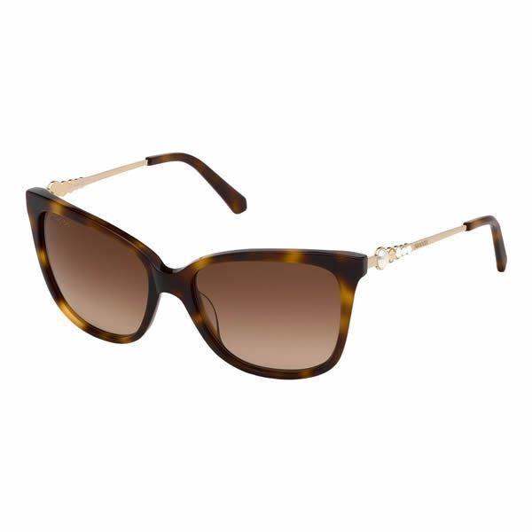 Swarovski SK0189 52F Women Sunglasses Havana / Brown Gradient Cat Eye