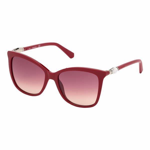 Swarovski SK0227 69T Women Sunglasses Burgundy Gradient Square