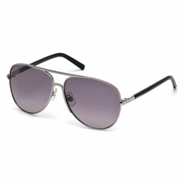 Swarovski SK0138 14B Women Sunglasses Ruthenium / Grey Gradient Aviator