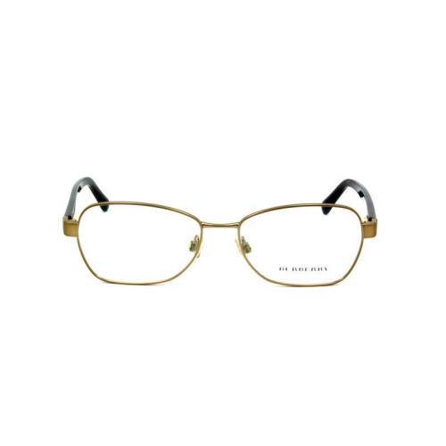 Luxury Burberry BE 1269 Eyeglasses 1198 Matte Light Gold Havana