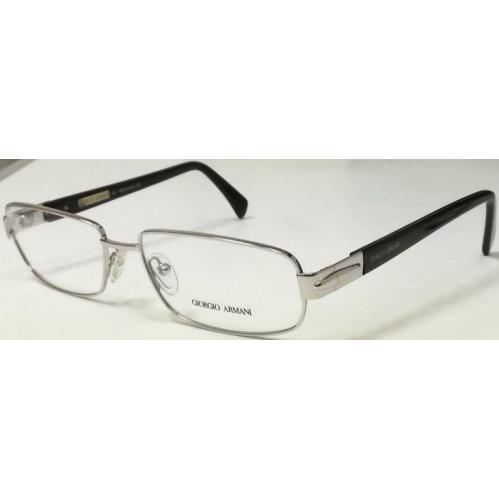 Giorgio Armani GA714 84J Silver Black Metal Eyeglasses Frame 54-16-140 RX Italy