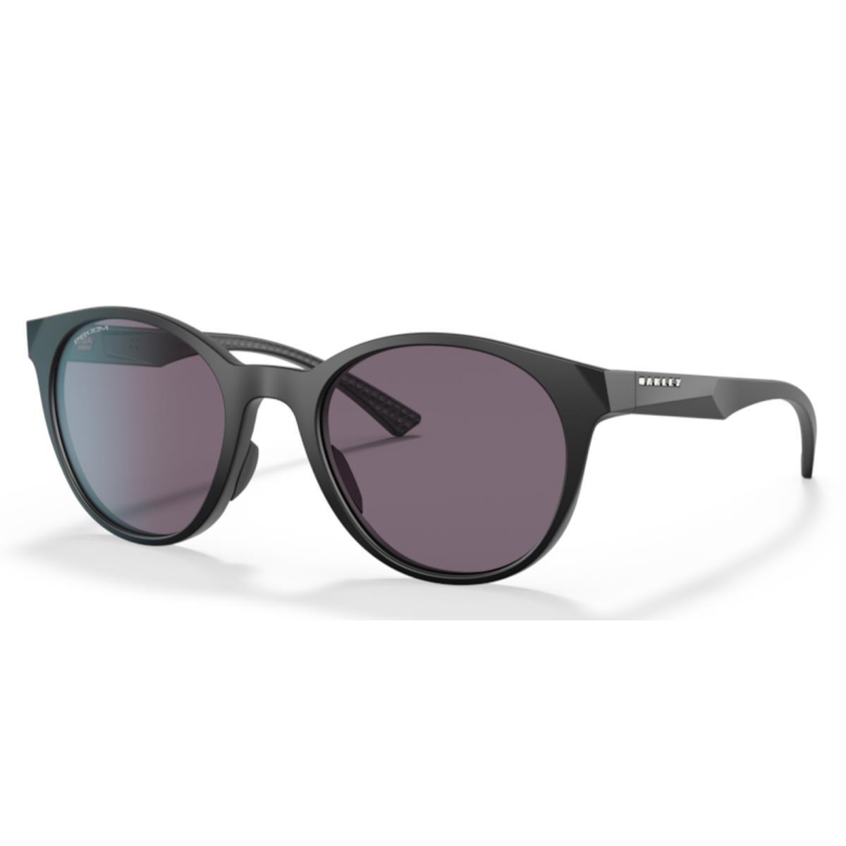 Womens Oakley OO9474 Spindrift Round Sunglasses - Matte Black Prizm Grey - Frame: Matte Black, Lens: Prizm Grey