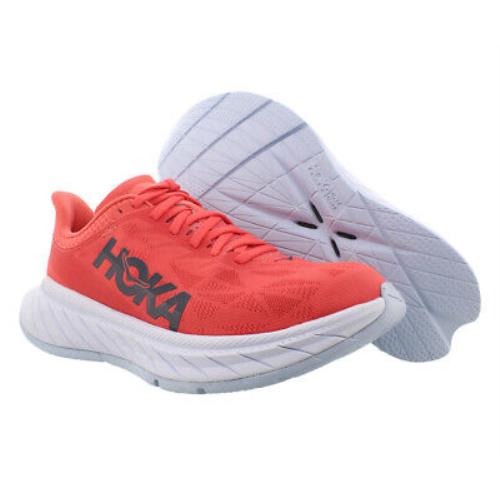 Hoka One One Carbon X 2 Womens Shoes Size 9.5 Color: Hot Coral/black Iris