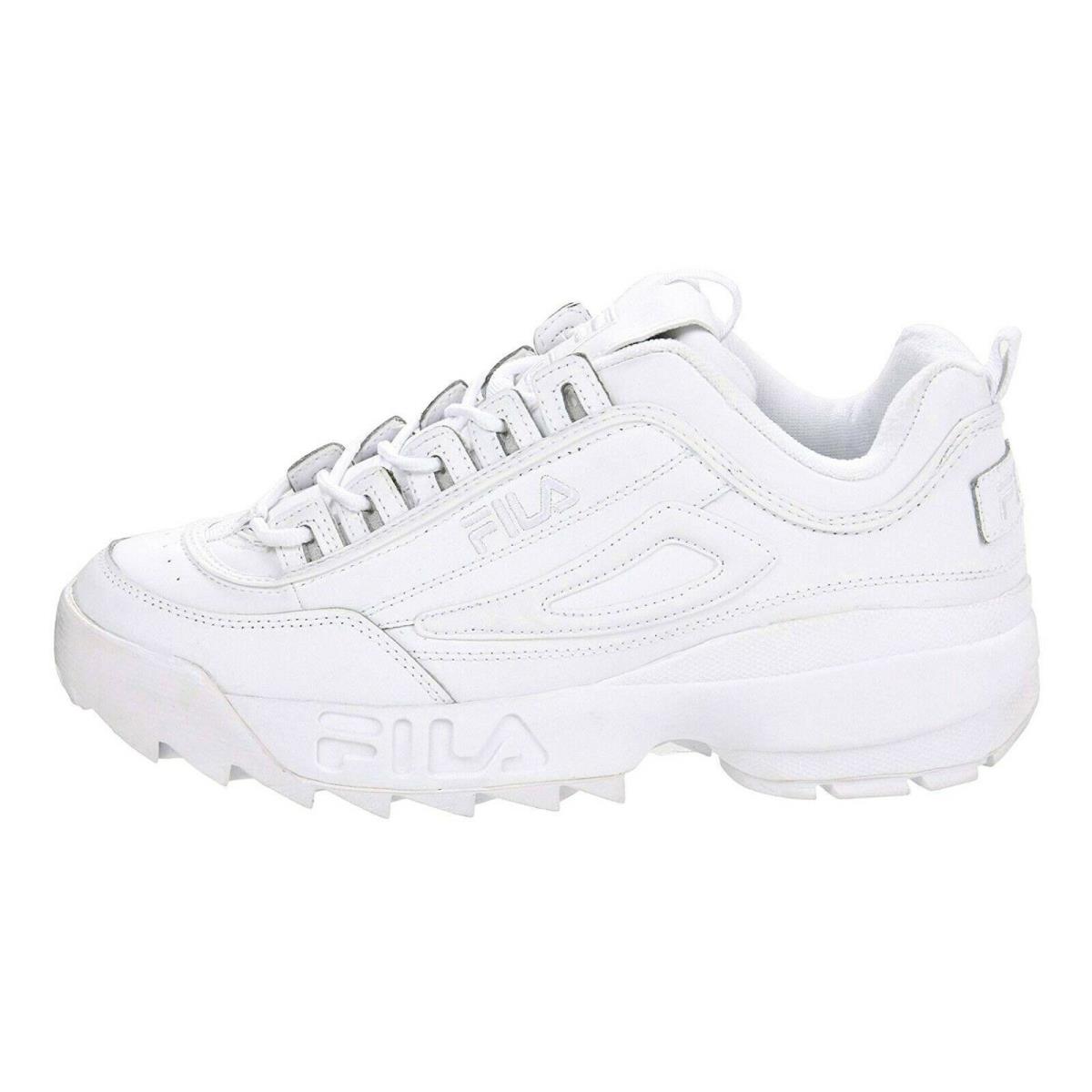Men Fila Disruptor II Synthetic Leather Fw01655-148 White White Sneaker Shoe
