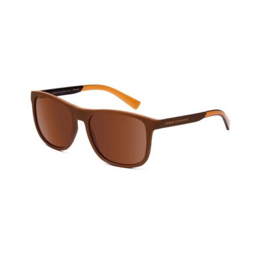 Armani Exchange AX4049S Unisex Retro Sunglass Matte Champagne Crystal/brown 57mm