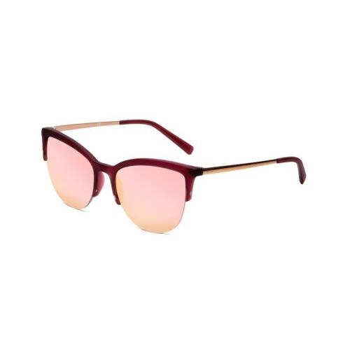 Armani Exchange AX4083S Round Semi-rimless Sunglasses Berry Red/pink Mirror 54mm