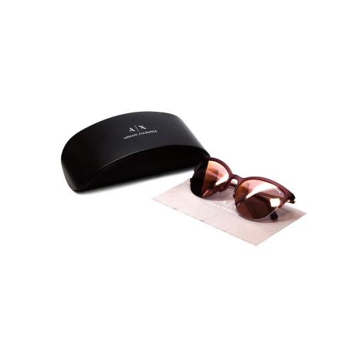 Armani Exchange AX4083S Round Semi-rimless Sunglasses Berry Red/pink Mirror  54mm - Armani Exchange sunglasses - 8053672944969 | Fash Brands