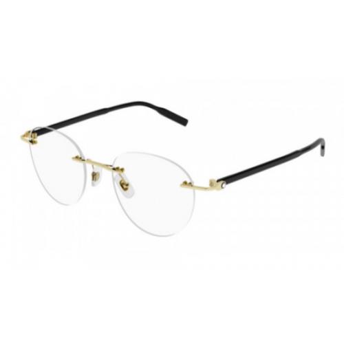 Montblanc MB0224O 001 Eyewear Optical Frame Gold / Black Round