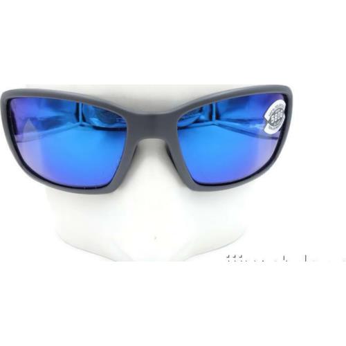 Costa Del Mar Blackfin Gray Blue Mirror Glass 580G Sunglasses 06S9014-90143362