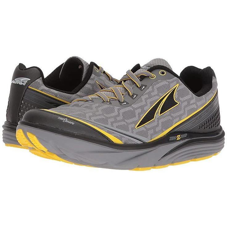 Altra Torin IQ Running Shoes Men`s Size 11 D Gray/yellow AFM1737Q-2