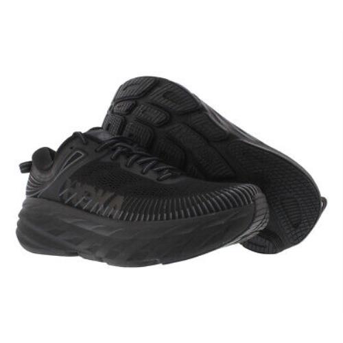 Hoka One One Bondi 7 Mens Shoes Size 9.5 Color: Black/black