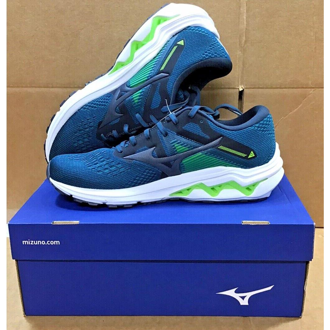 Mizuno Mens Wave Inspire 17 Blue/green Running Shoes