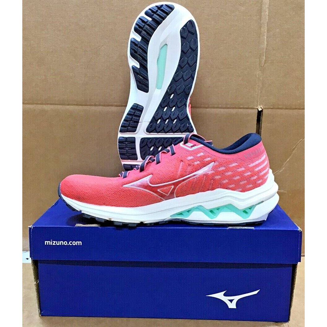 Mizuno Womens Wave Inspire 17 Waveknit Pink Womens Running Shoes