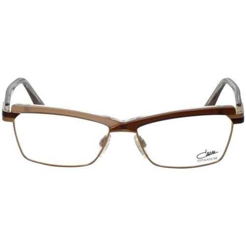Cazal eyeglasses  - Beige Tan Brown , Brown Frame, Clear Lens 0