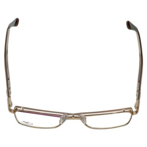 Cazal eyeglasses  - Beige Tan Brown , Brown Frame, Clear Lens 3