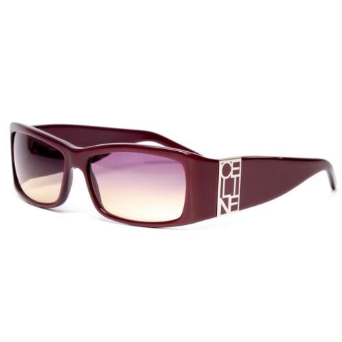 Celine SC1533-V56 Unisex Sunglasses in Silver Red w/ Violet Purple Gradient 65mm