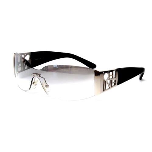 Celine SC1093-579 Unisex Rimless Sunglasses Silver Black/grey Flash Mirror 60 mm