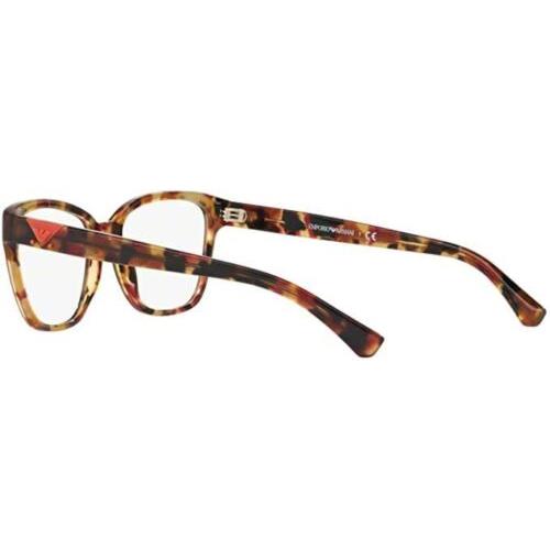 Emporio Armani eyeglasses  - Brown Raspberry Red Tortoise Havana Marble , Multi-Color Frame, Clear Lens 0